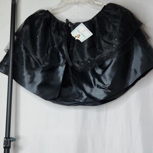 Girl's Tulle Black Capelet
